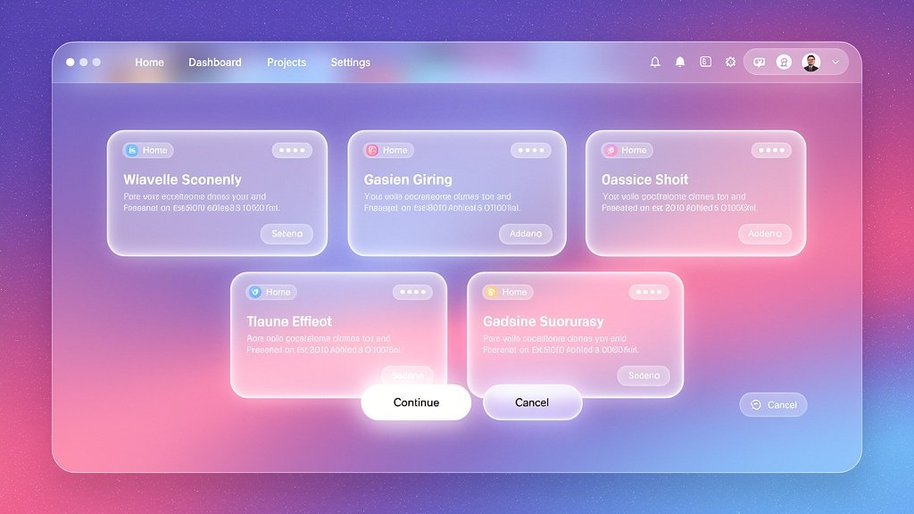 Glassmorphism Frosted UI