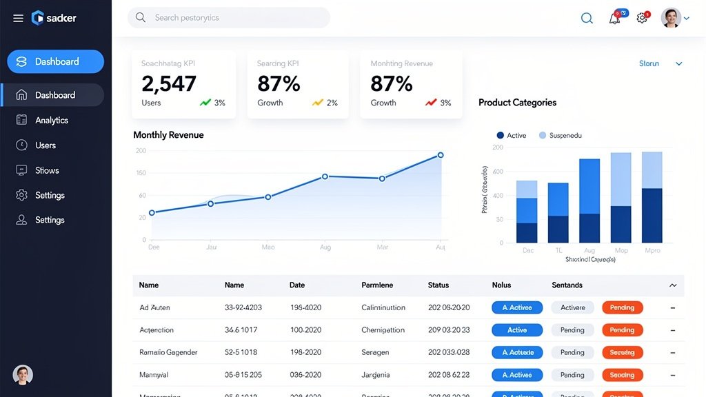 Admin Dashboard Analytics