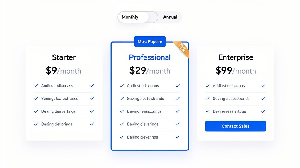 SaaS Pricing Table